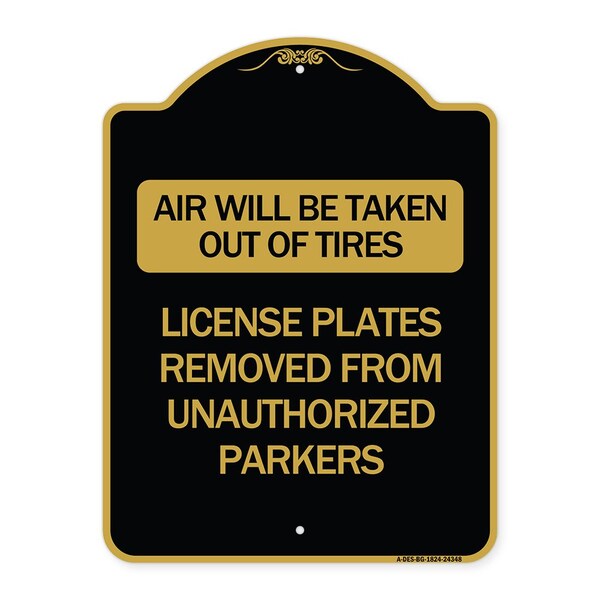 Air Will Be Taken Out of Tires License Plates Removed from Unauthorized Parkers, A-DES-BG-1824-24348
